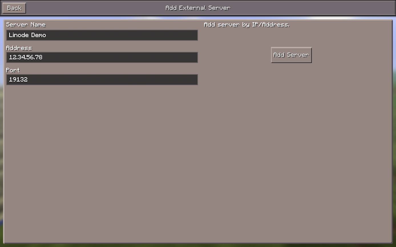 Adding a remote server to Minecraft Pocket Edition.